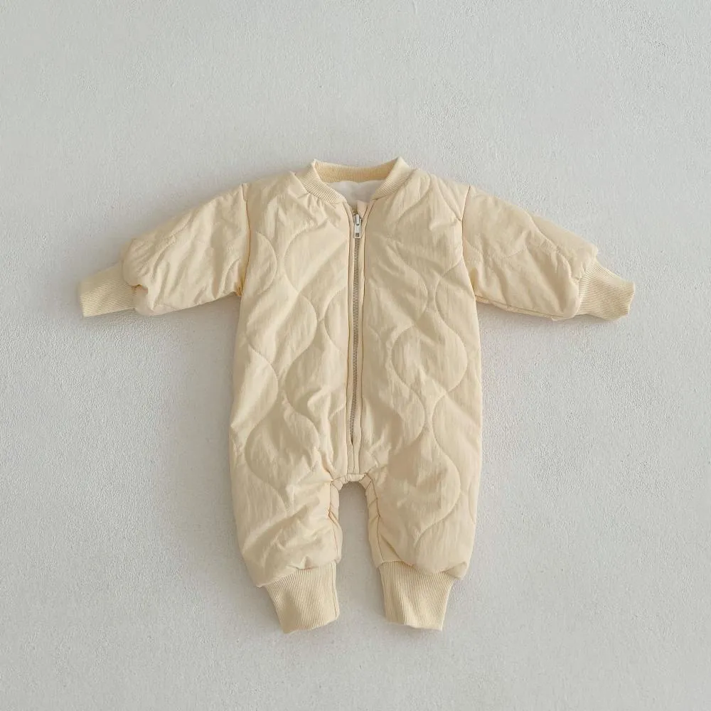 Winter Warm Quilted Baby Boys And Girls Romper Wholesale Baby Clothes