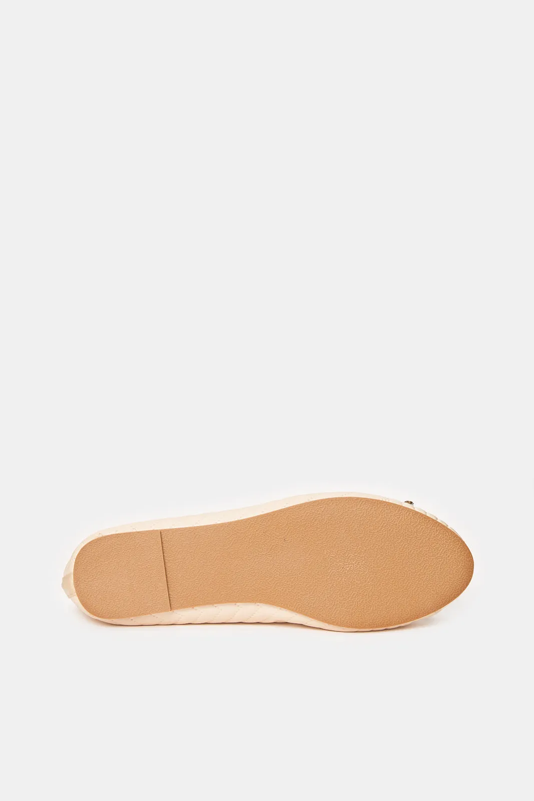 Women Ivory Quilt Ballerinas