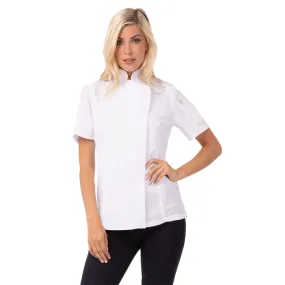 WOMEN NEPAL SPRINGFIELD CHEF COAT - White