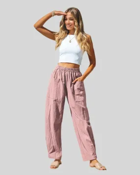 Women's Summer Loose Cotton Linen Banana Pants