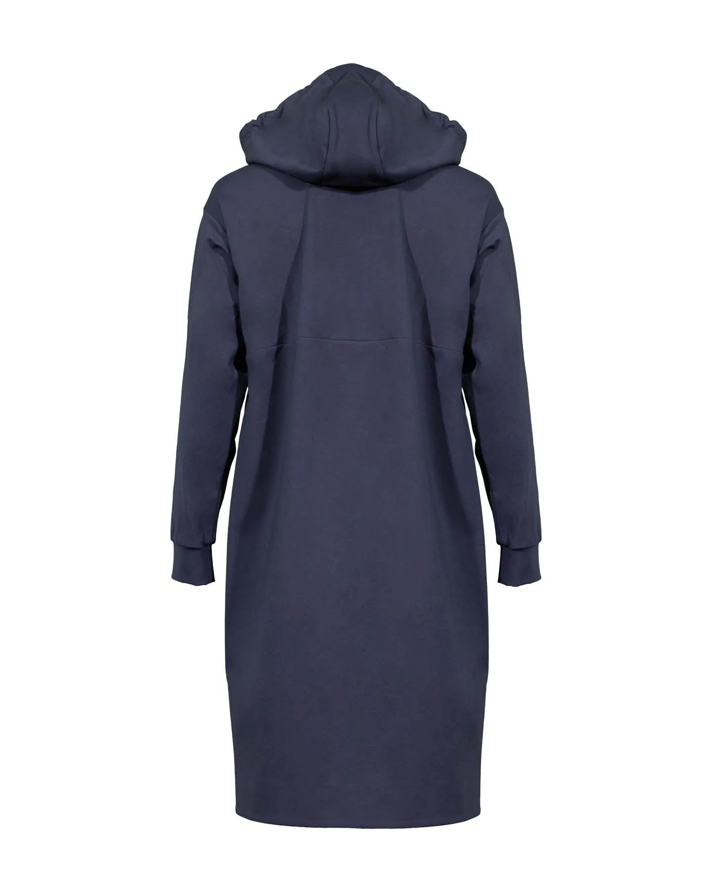 Zip Front Stretch Hoodie Dress